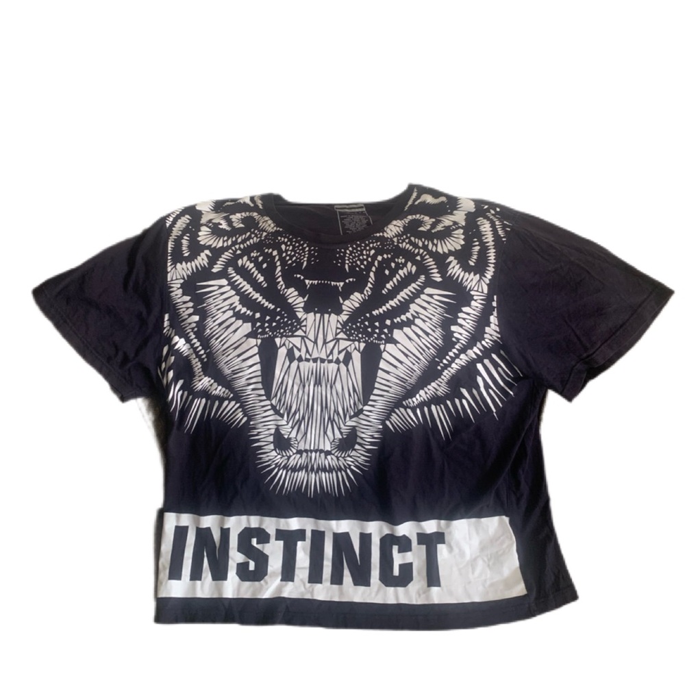 Pre Owned Men’s Sean John Instinct Black White Graphic Instinct Tee Shirt Sz XXL